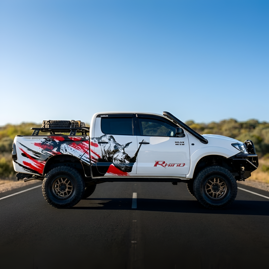 Rhino-Theme SUV Car Side Graphics (Both Sides)