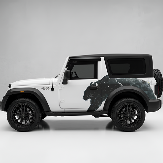 Motorik Stealth Panther for Thar & Thar Roxx Car Side Graphics (Both Sides)