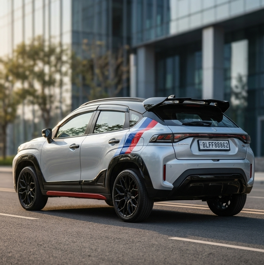 MOTORIK 3 Colours Sides Graphics Compatible with All Cars (Both Sides) Only strips