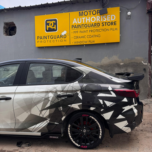 Gray Shades Crystal Sides & Rear Car Graphics for All Cars (Both Sides and Rear)