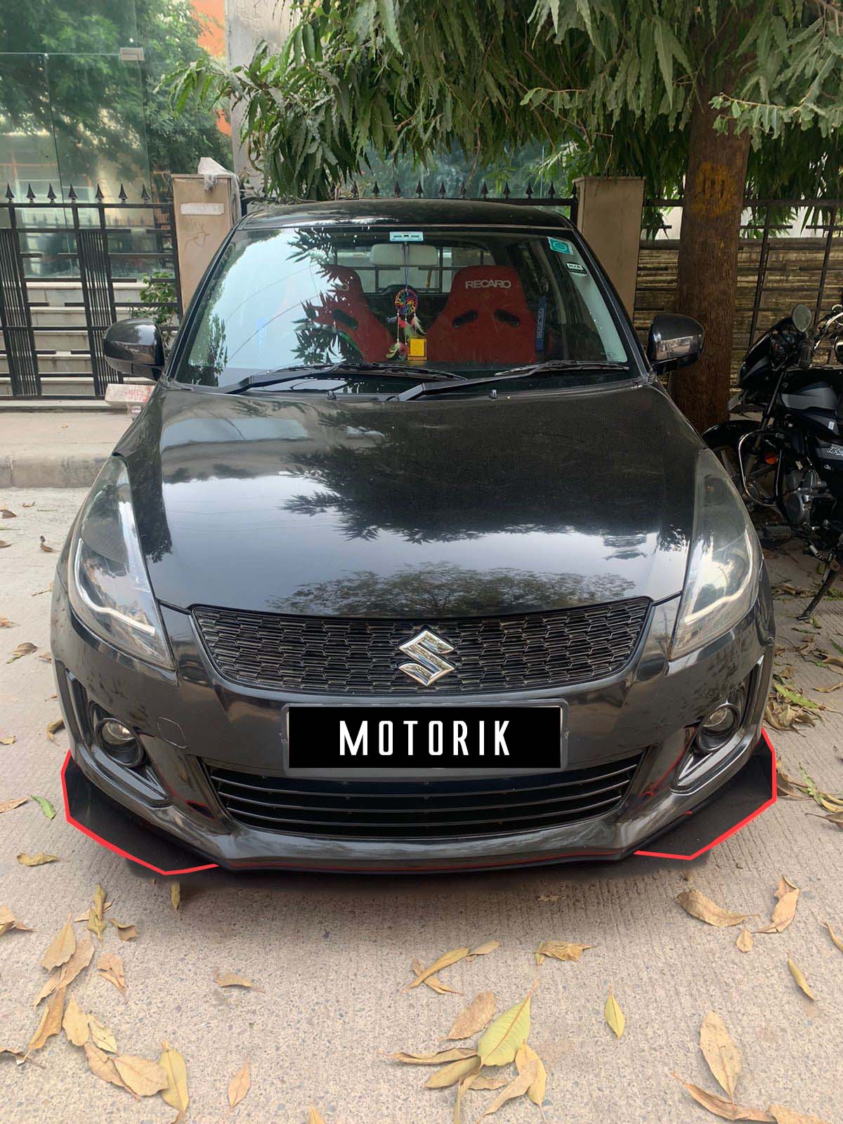 MOTORIK BUMPER PROTECTORS & SPLTTERS || FRONT ||  2 PCS || METAL QUALITY || UNBREAKABLE WARRANTY