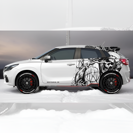 Motorik Pirate Theme Graphics Hatchback Car Side Graphics (Both Side)