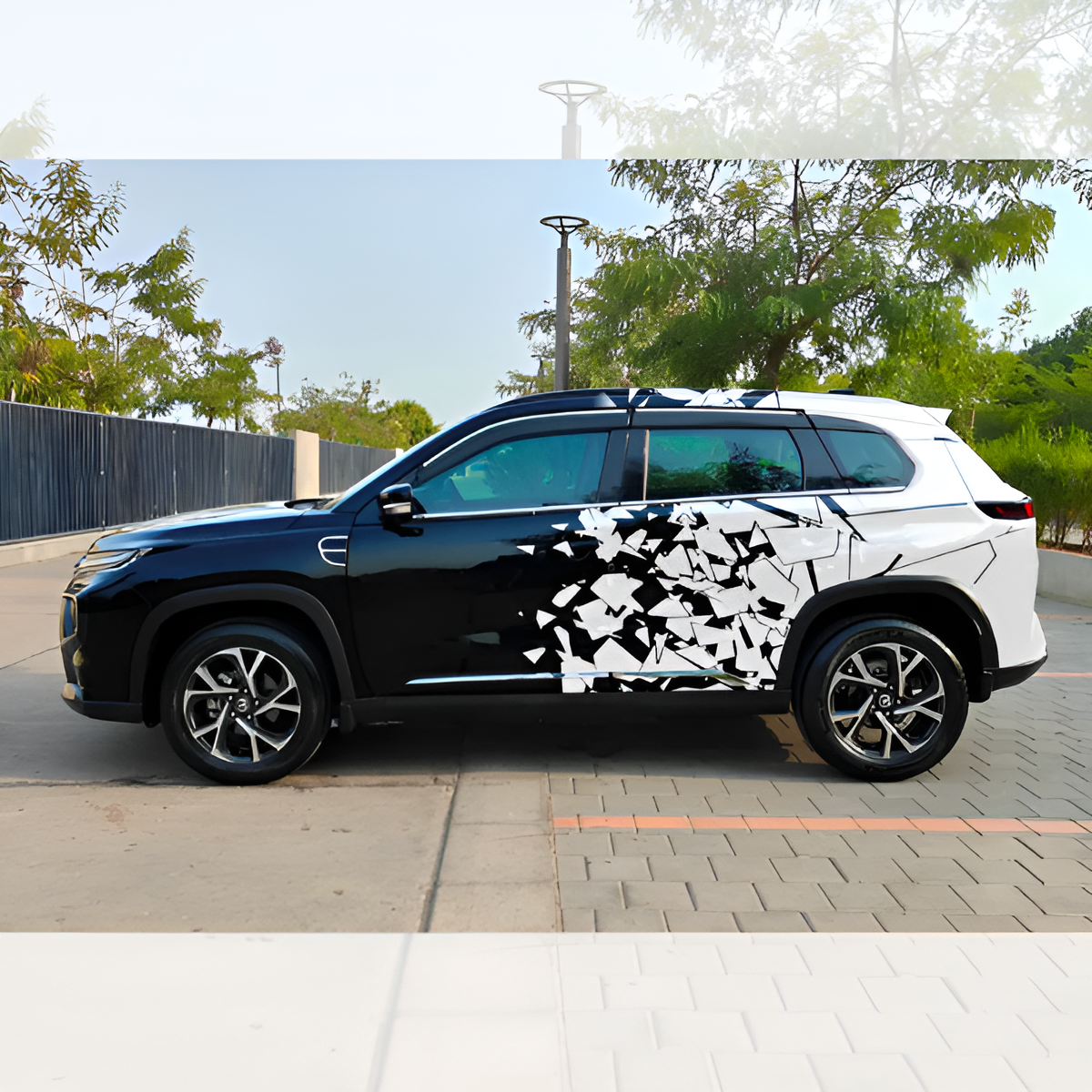 Dynamic Car Distortion Graphics for Hatchback | Motorik Detailing