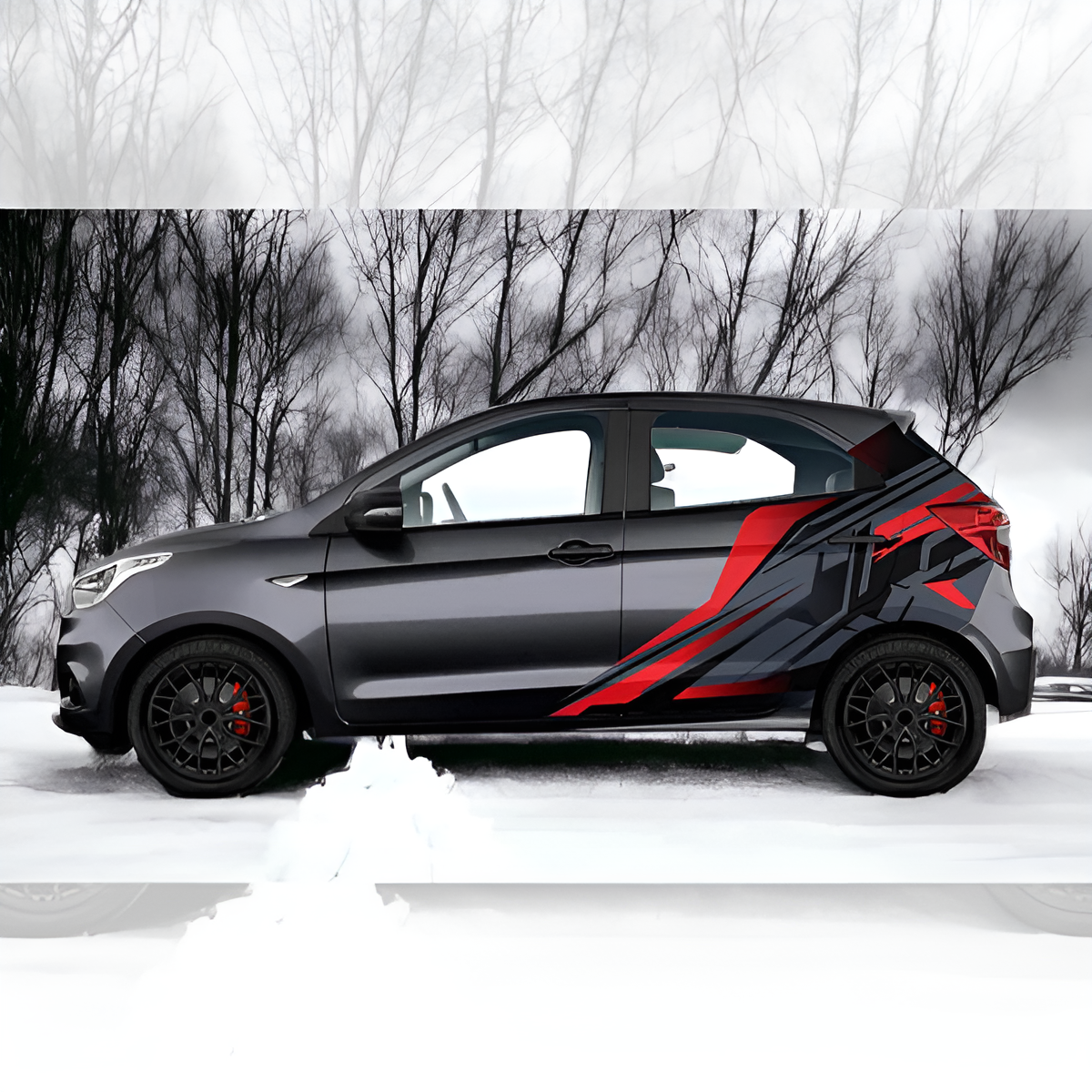 Motorik Abstract Side Car Graphics Car (Both Side)