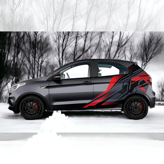 Motorik Abstract Side Car Graphics Car (Both Side)