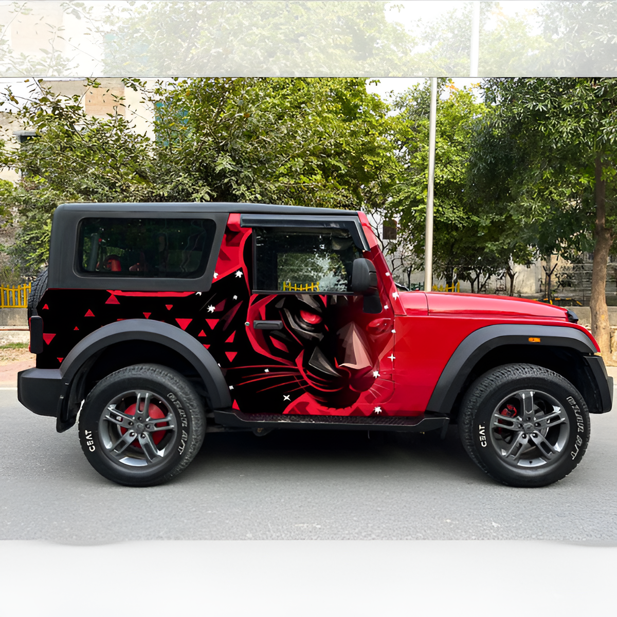 Motorik Black Panther SUV/XUV Car Side Graphics (Both Sides)