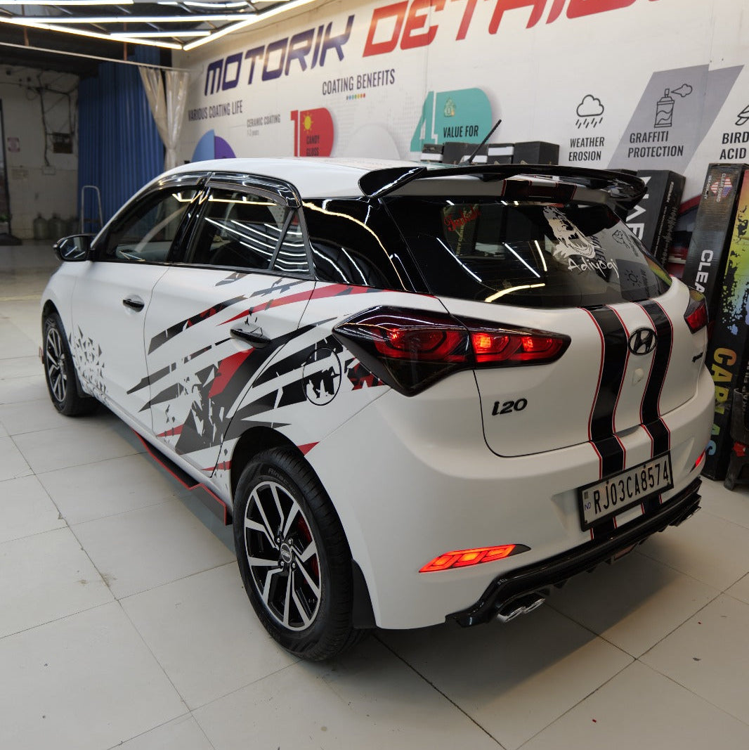 MOTORIK Z Theme Red & Black Graphics Compatible with All Cars (Both Sides)