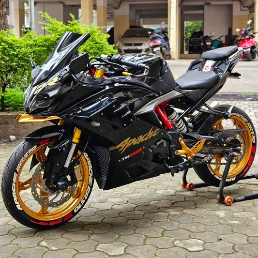 Motorik Make your own Text with strips/G strips Bike Customized Tyre Sticker for "17 to 21" Wheels (Set of 2 wheels both sides)