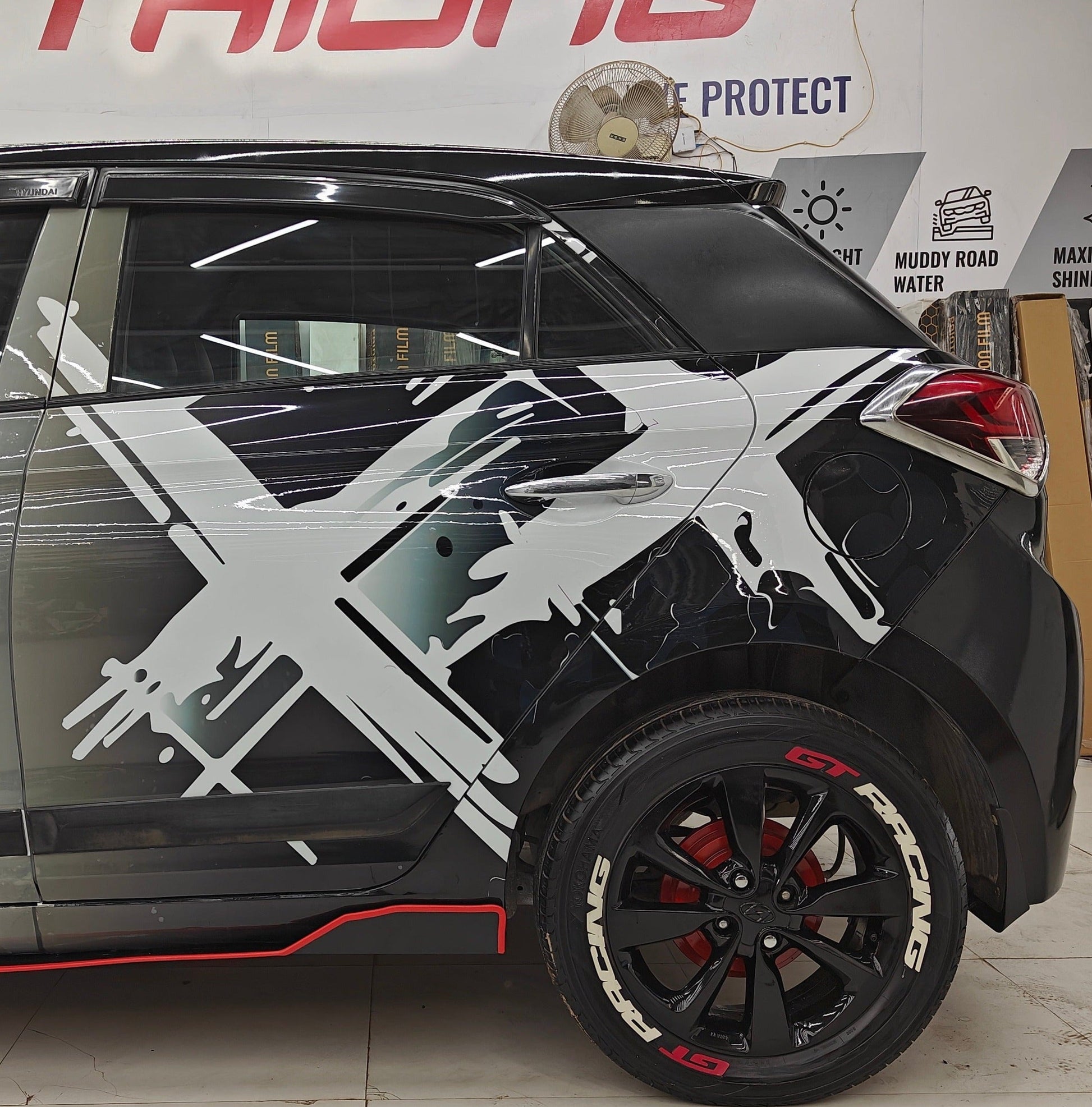 Double X graphics for vehicles on a sleek car design showcasing modern aesthetic features
