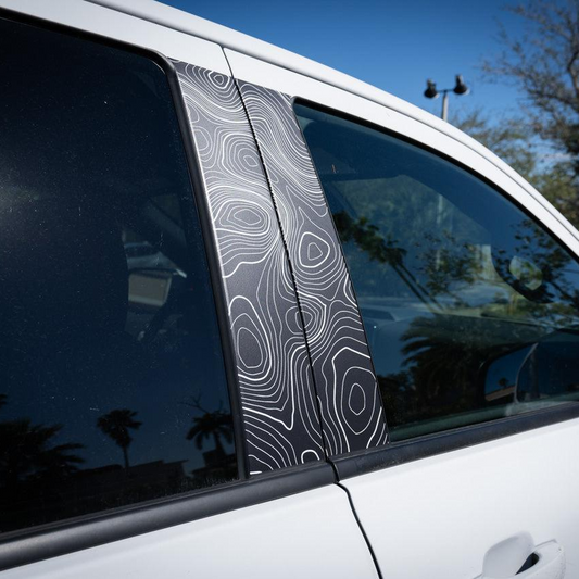 Motorik Tropical Themes (White) B-Pillar Car Graphics Compatible for all cars (Both Sides)