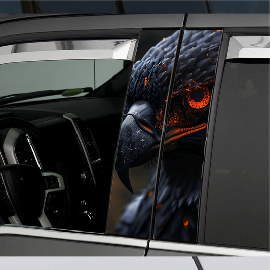 MOTORIK Eagle Design B-Pillar Graphics Compatible for all cars (Both Side)