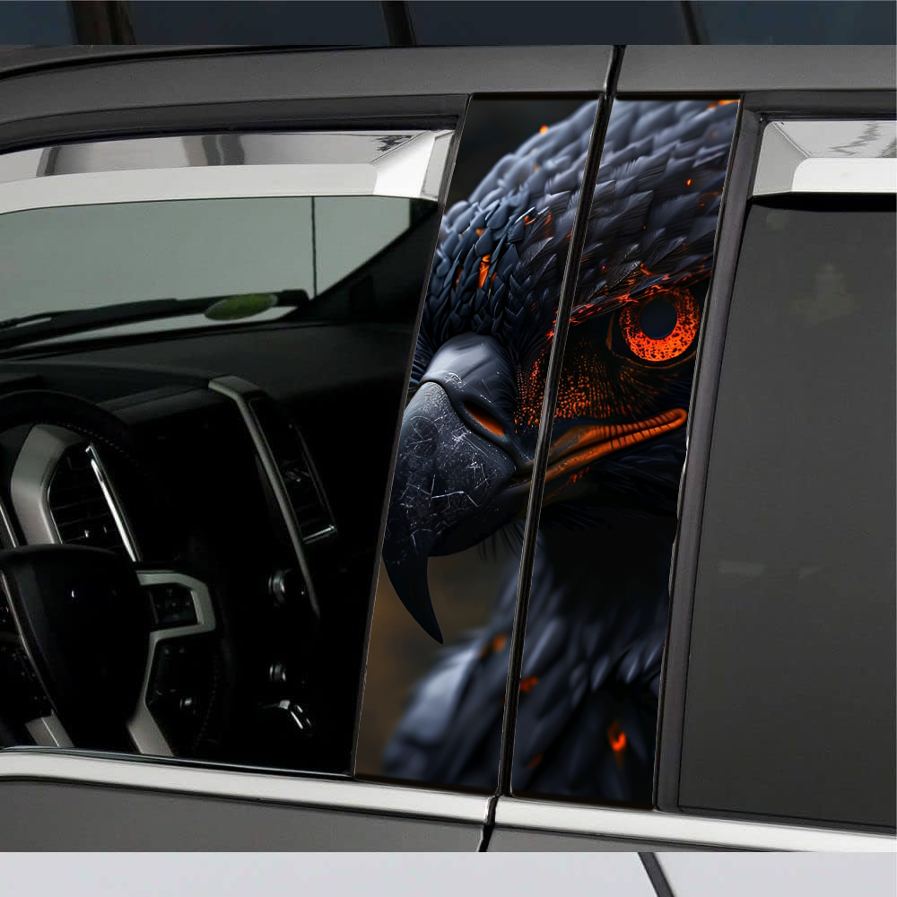 MOTORIK B- PILLAR GRAPHICS ( Eagle ) High Gloss With Life Time Colour Fading Warranty