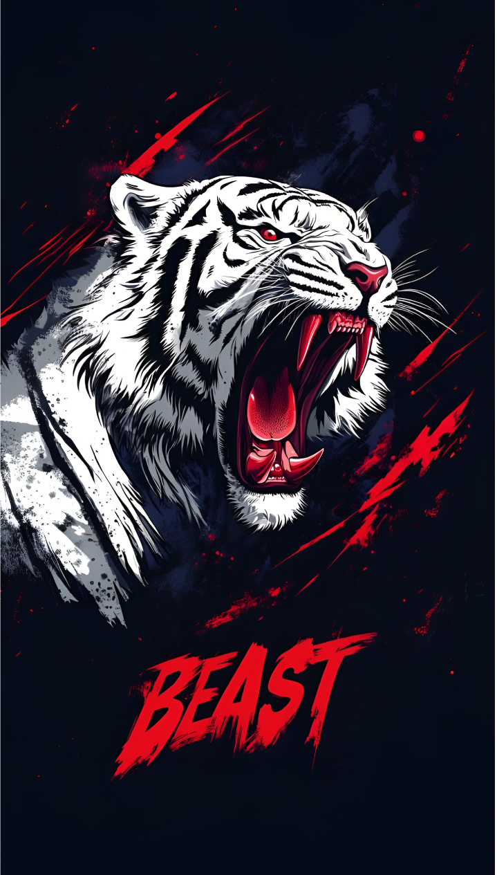 Motorik Dual Roar Tiger B-Pillar Car Graphics Compatible for all cars (Both Side)