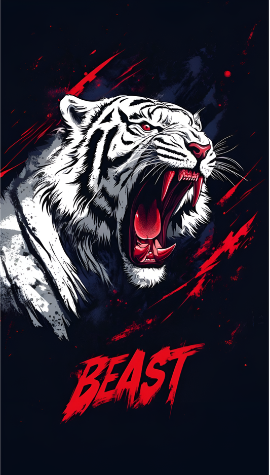 Motorik Dual Roar Tiger B-Pillar Car Graphics Compatible for all cars (Both Side)