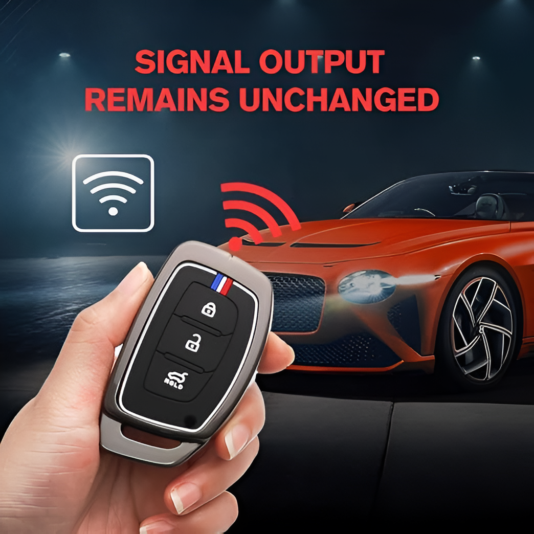 Hyundai 3-Button smart key cover black providing protection while maintaining signal output