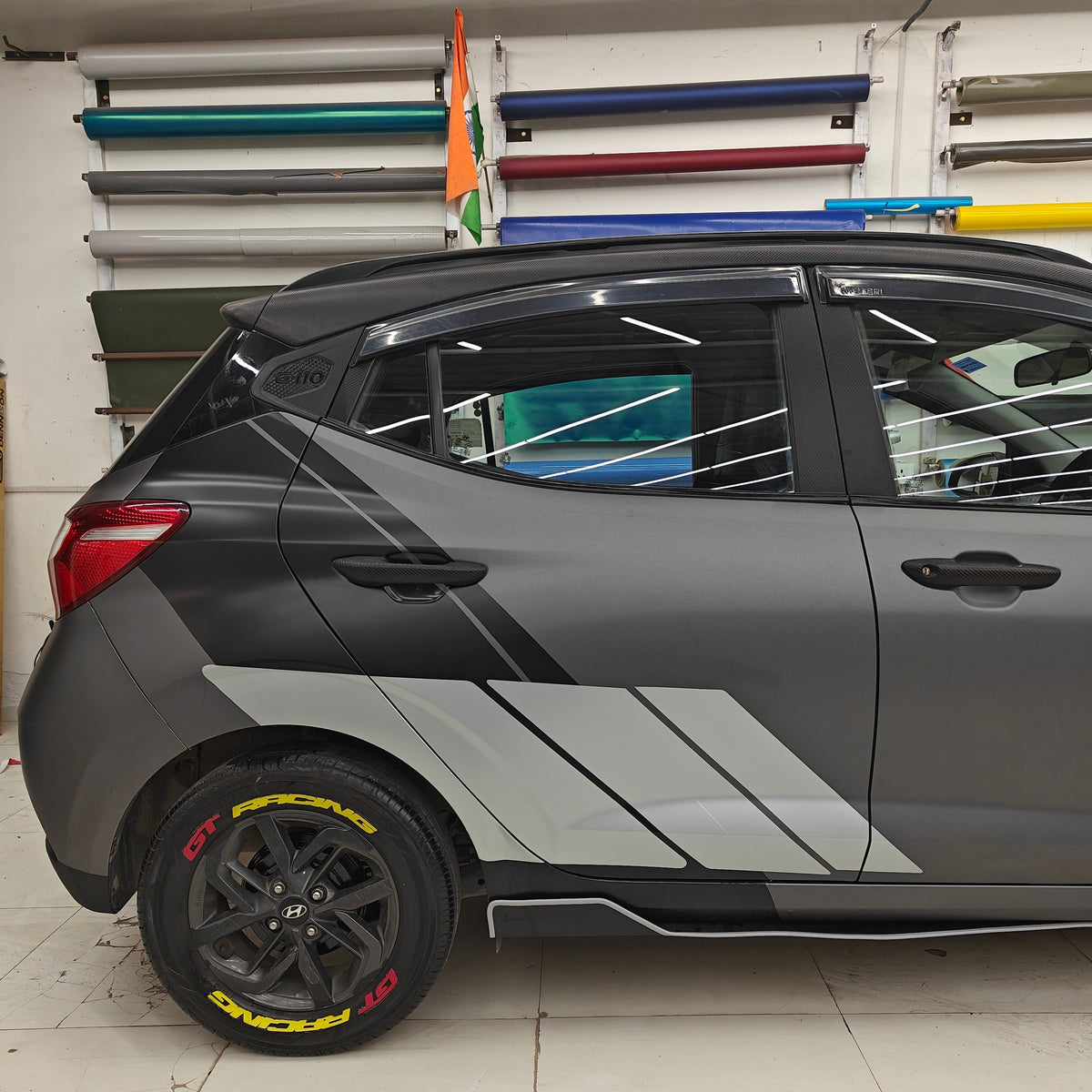 Premium Motorik Front & Sides Car Bumper Protectors for Grand i10 Nios
