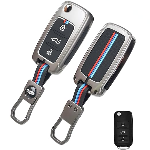 Stylish metal key cover for Polo with a sleek design and secure grip for car keys