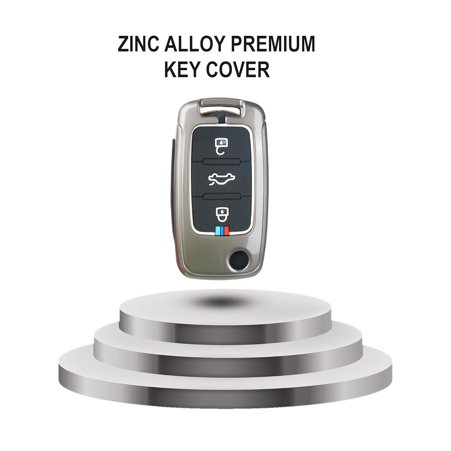 Zinc alloy premium metal key cover for Polo with sleek design and secure fit