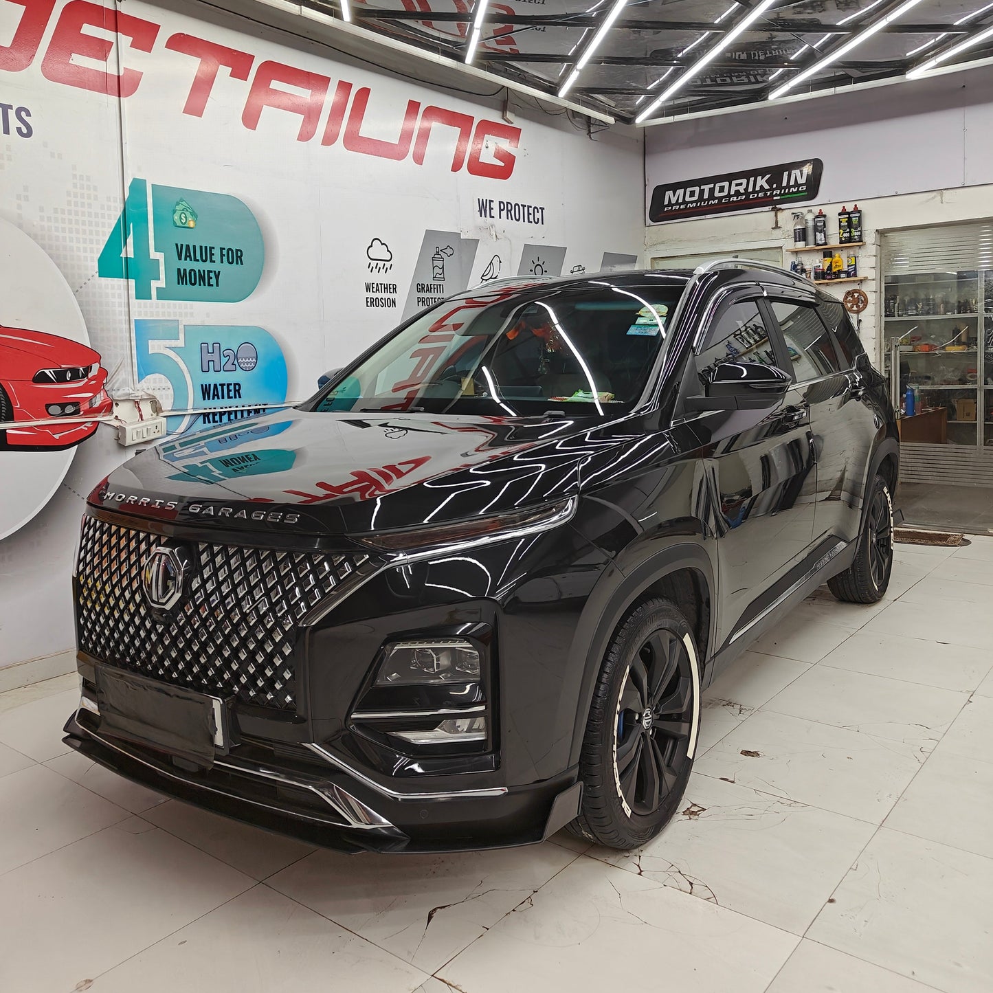 Motorik METAL BUMPER PROTECTORS | Fit For All MG Cars | 5Pcs BLACK