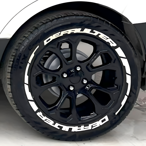 DEFAULTER Tyre Stickers for 15-21 Inch Wheels | Motorik Detailing
