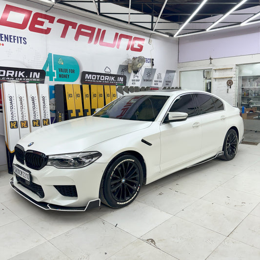 Motorik METAL Bumper Protectors | Fit For All BMW Cars | 5Pcs White