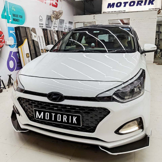 Motorik Metal Bumper Protector | Fit For All Cars | 2 Pcs White