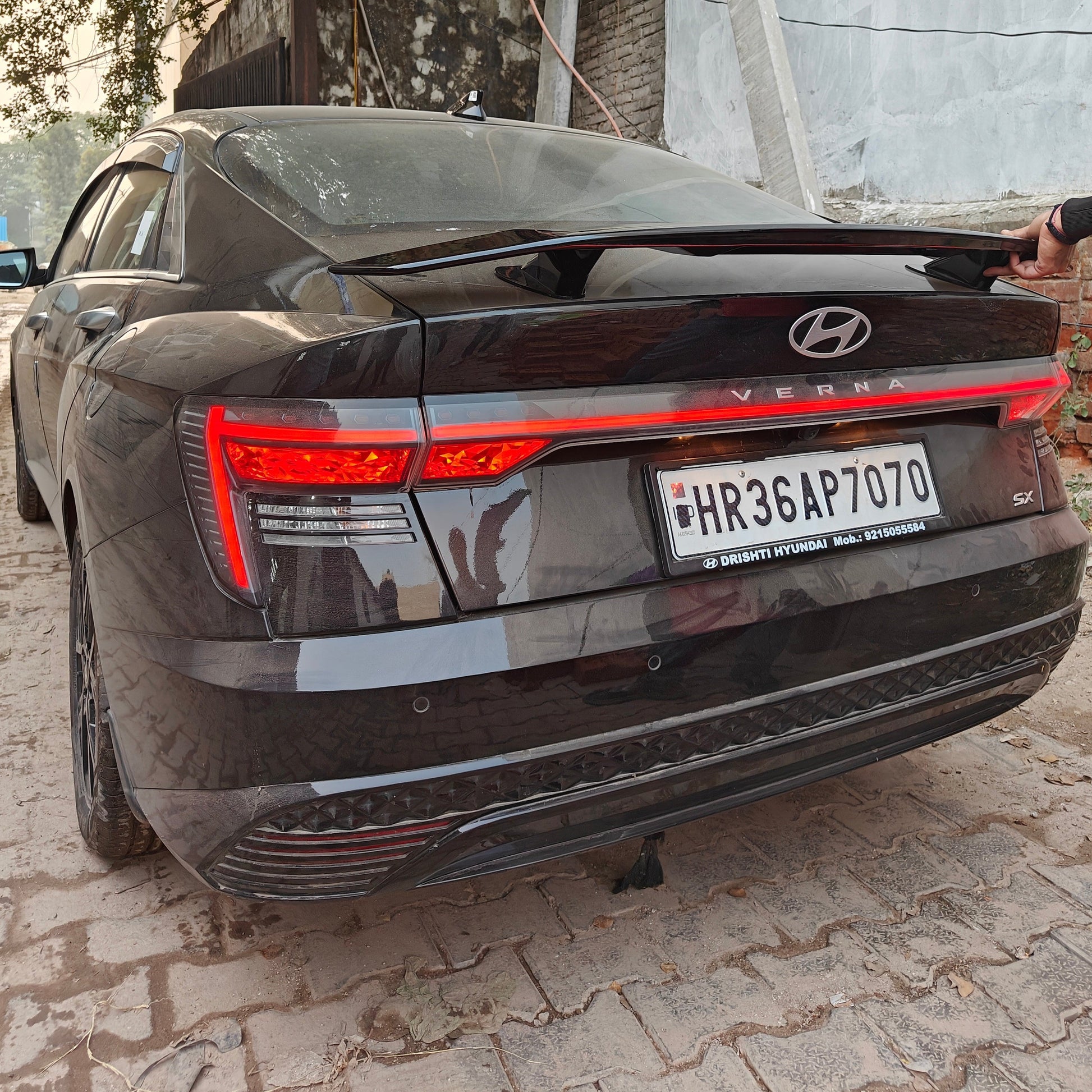Hyundai Verna with a sleek design featuring premium car spoilers for enhanced aerodynamics