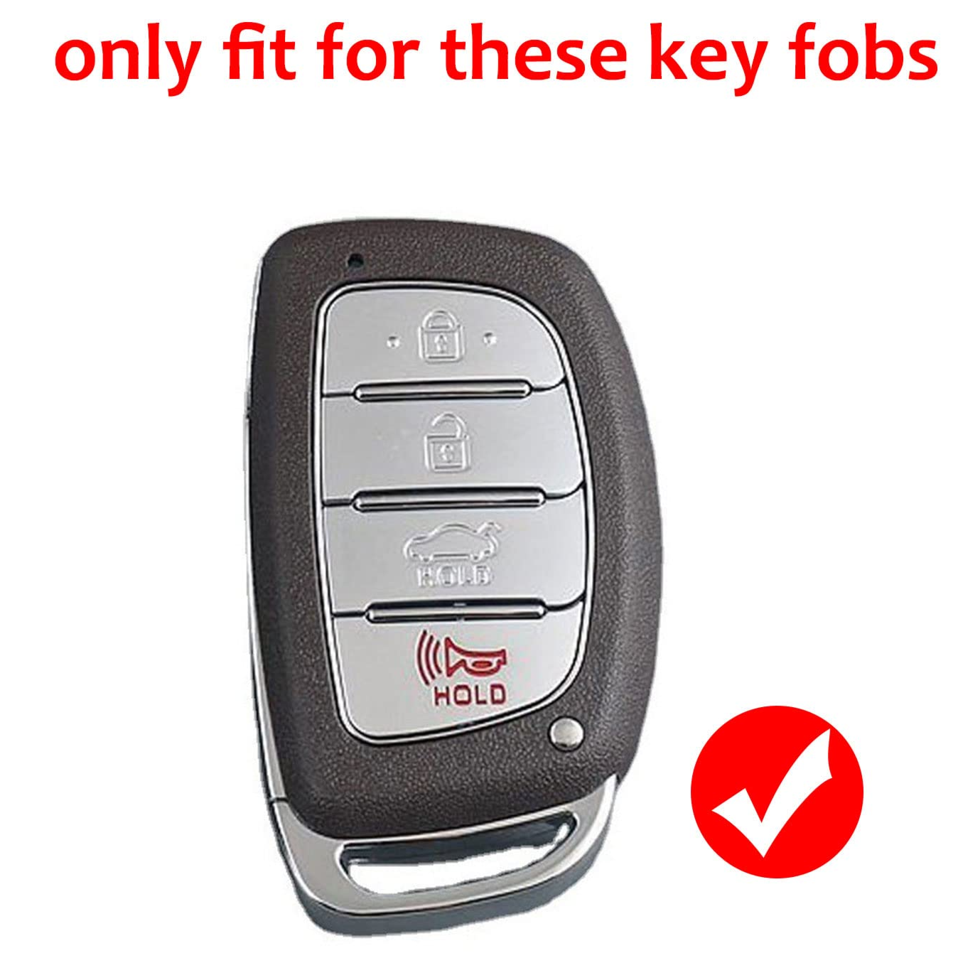 Motorik Metal Key Cover Compatible with Hyundai Creta, Venue, i20 Tucson, Elantra 4 Button Smart Key