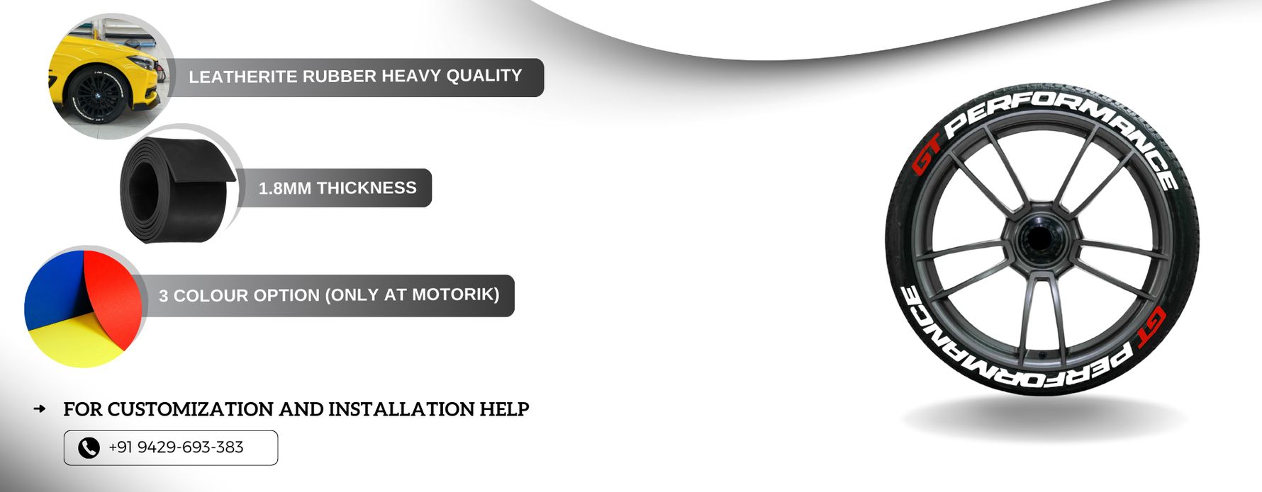 Shop Custom Car Tyre Stickers - Premium Decals | Motorik Detailing
