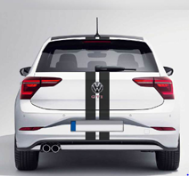 Universal fit car diggi strip in black for enhancing vehicle appearance and style